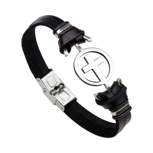 V. LEATHER BOND CROSS FOR MEN