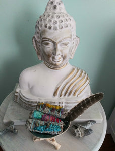 1d. PERDOT STONES WITH WHITE SAGE