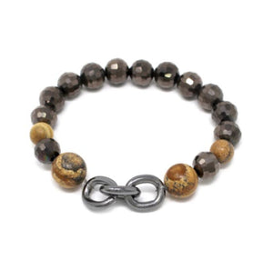 JJ BROWN NATURAL BEADED BRACELET