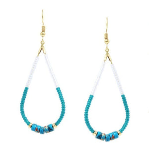 JJ TURQUOISE BEADED EARRINGS